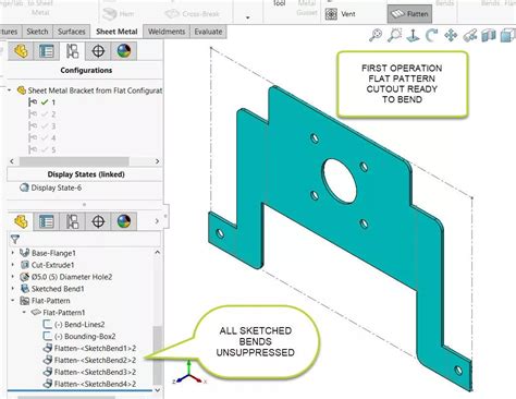 metal sheet flattening|solidworks sheet metal flat pattern.